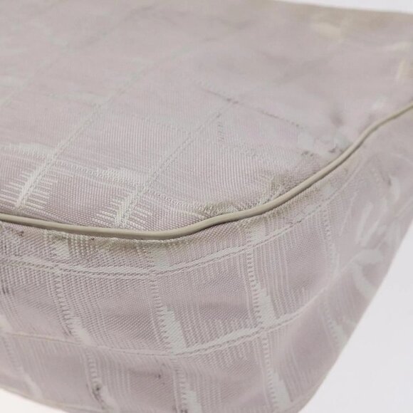 CHANEL New Travel Line Shoulder Bag Nylon Pink Gold CC Auth bs27338 - Picture 5 of 16